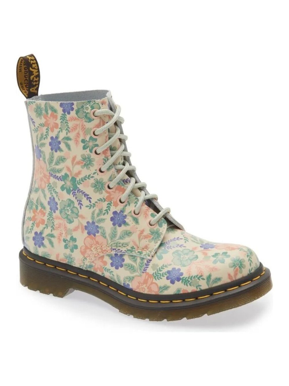 Dr. Martens 1460 Pascal Boots Cloud Cream Multi Floral Womens US 6 NIB